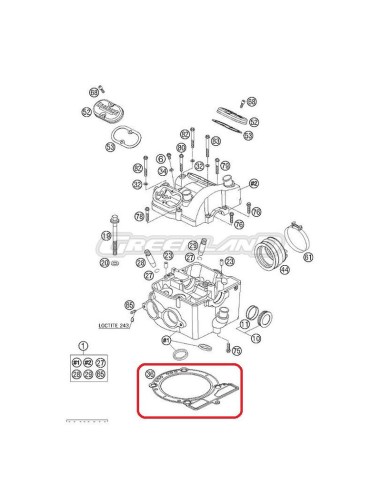 Junta Culata Husaberg 03 450-650 04-08 FC/FE/FS