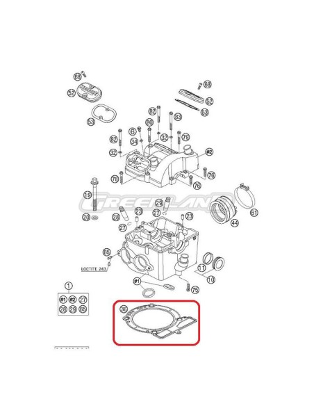 Junta Culata Husaberg 03 450-650 04-08 FC/FE/FS