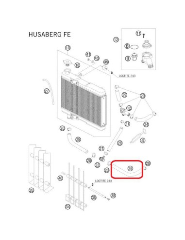 Manguito Termostato Husaberg FE 450/550/650 05-08