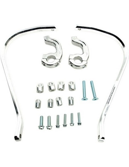 Kit Barras Protectoras Moose Racing Puños Contour Plata