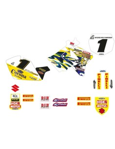 Kit Adhesivos + Funda Blackbird Replica Team Suzuki 2003 Suzuki RM 125 01-22