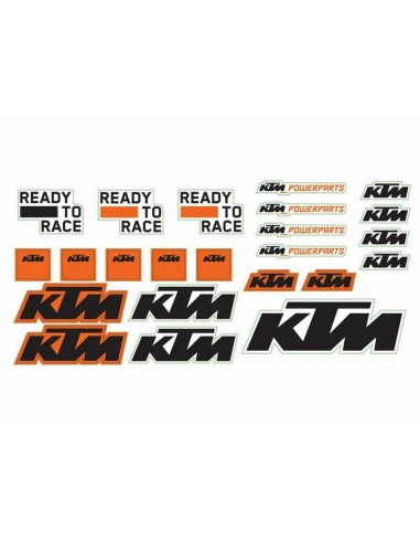 Hoja de Adhesivos KTM