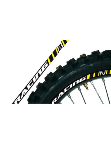 Kit Adhesivos Llanta Blackbird Crystall Amarillo