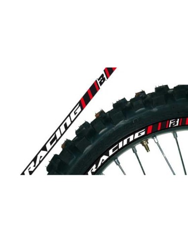 Kit Adhesivos Llanta Blackbird Crystall Rojo
