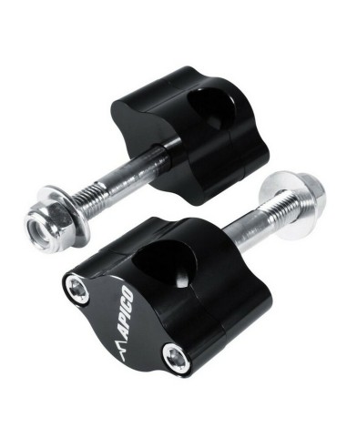 Bridas Manillar Apico Aluminio 28.6mm (Eje 12mm) Negro