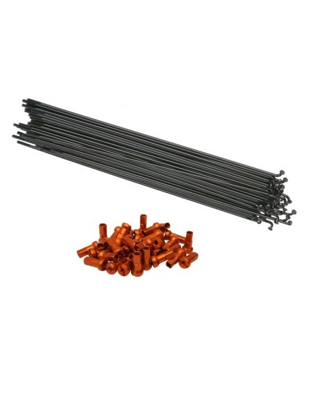 Kit Radios y Tuercas Talon KTM 19 Trasera Negro/Naranja