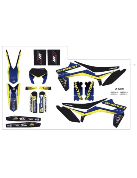 Kit Adhesivos Completo Sherco Factory 2014