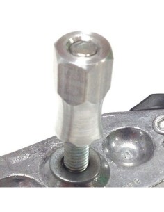 Tuerca Aluminio Larga Agarre Cubierta Plata