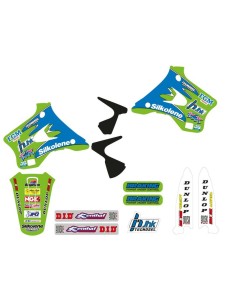 Kit Adhesivos + Funda de Asiento Tecnosel Replica Team Kawasaki 1996 KX 125/250 94-98
