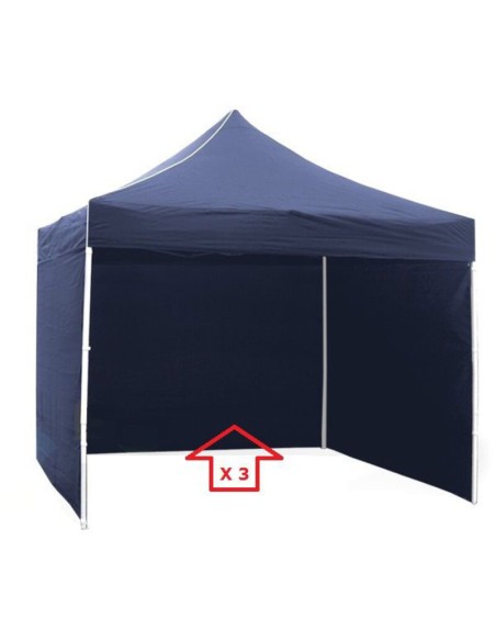 Juego 3 Lonas Laterales Carpa 3 x 3 Azul
