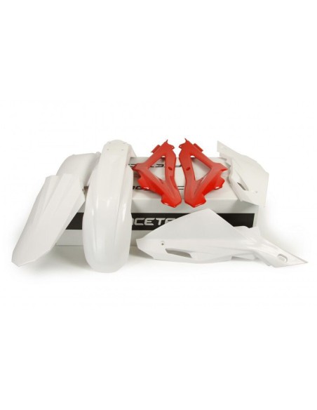 Kit Plásticos Race Tech Husqvarna CR/WR 125 09-10 Blanco/Rojo