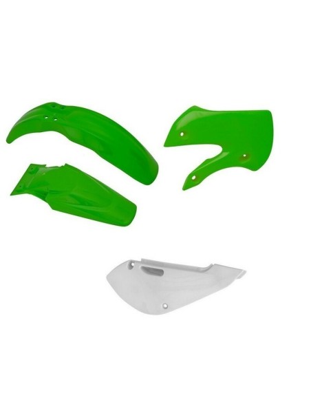 Kit Plásticos Race Tech Kawasaki KX 65 00-21 Verde/Blanco
