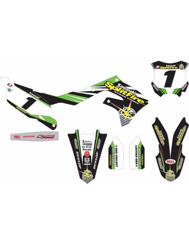 Kit Adhesivos Completo Kawasaki KX 250 F 18-20 SplitFire Verde