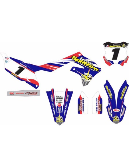 Kit Adhesivos Completo Kawasaki KX 450 19-23 SplitFire Azul
