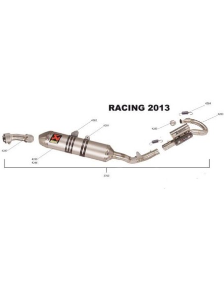 Sistema Completo Akrapovic Sherco Enduro 250/300 12-13