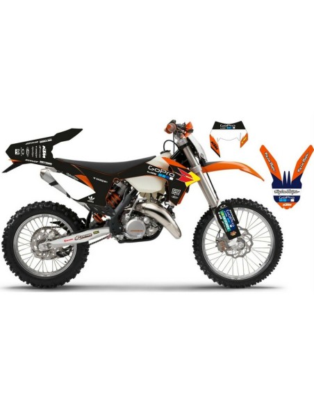 Kit Adhesivos Completo Go Pro KTM EXC 12-13 Black Edition