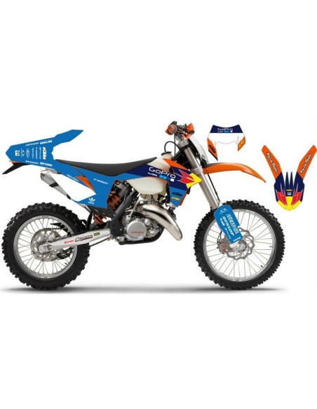Kit Adhesivos Completo Go Pro KTM EXC 12-13 Blue Edition