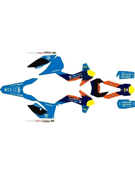 Kit Adhesivos Completo Go Pro KTM EXC 14-15 Black Edition