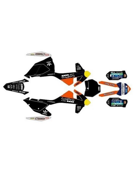 Kit Adhesivos Completo Go Pro KTM SX 16-.. Black Edition