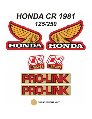 Kit Adhesivos OEM Honda CR 125/250 R 1981
