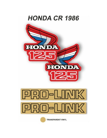 Kit Adhesivos OEM Honda CR 125 R 1986