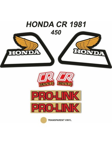 Kit Adhesivos OEM Honda CR 450 R 1981
