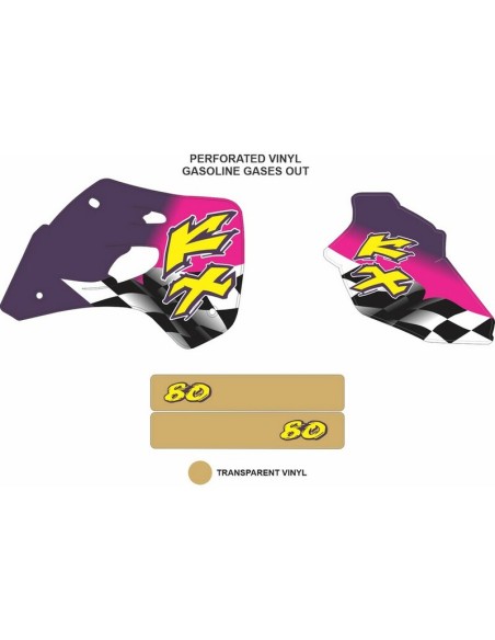 Kit Adhesivos OEM Kawasaki KX 80/100 1996