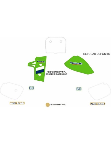 Kit Adhesivos OEM Kawasaki KX 60 87-88