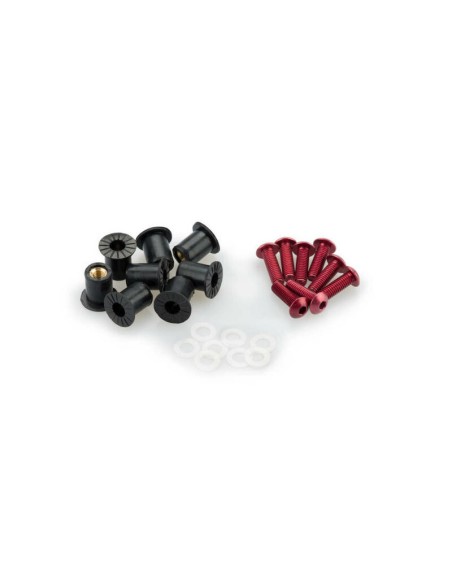 Kit Tornillería M5 con Silentblock Puig Rojo