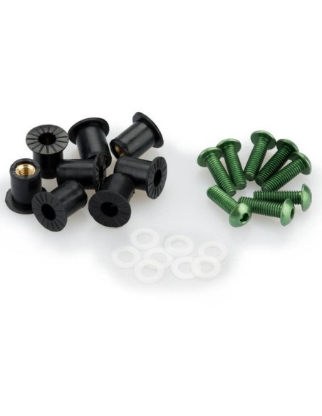 Kit Tornillería M5 con Silentblock Puig Verde
