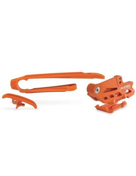 Kit Patín Basculante + Guía Cadena Acerbis KTM EXC/EXC-F 12-16 Naranja