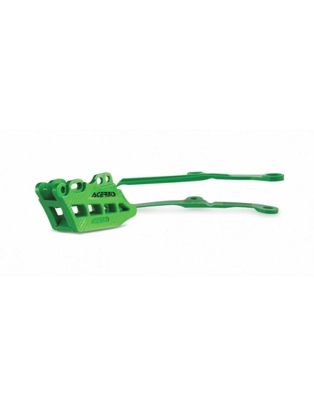 Kit Patín Basculante + Guía Cadena Acerbis Kawasaki KX 250 F 09-20 KX 450 F 09-15 Verde