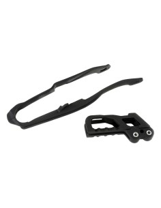 Kit Patín Basculante + Guía Cadena UFO Honda CR 125/250 00-04 CRF 450 R 02-04 Negro