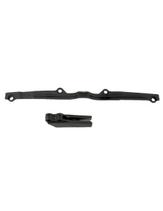 Kit Patín Basculante + Guía Cadena UFO Kawasaki KX 125/250 97-02 Negro