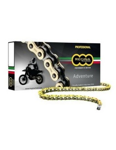 Cadena Regina ZRE Adventure 520 118 Pasos Retenes Reforzada Serie Oro