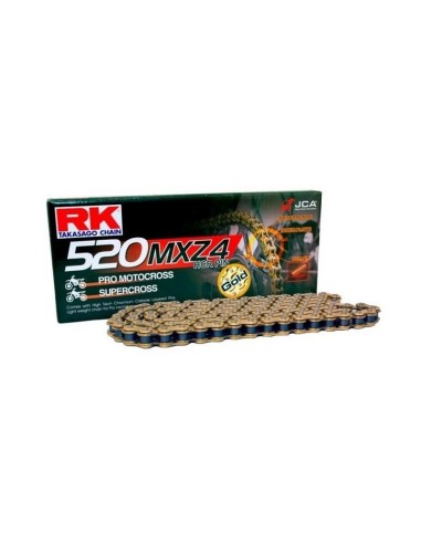 Cadena RK 520 MXZ4 Super Reforzada 120 Pasos Oro