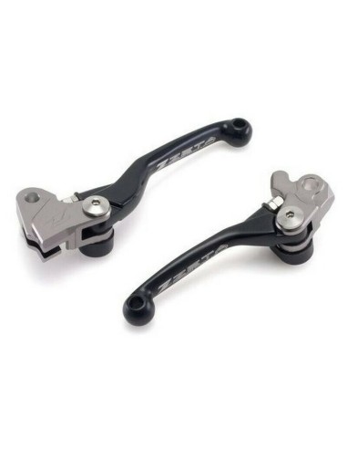Kit Maneta Freno+Embrague Zeta Pivot FP Kawasaki KX 250/450 F 13-15 Yamaha YZ 125/250 08-14 Negro