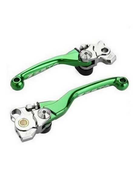 Kit Maneta Freno+Embrague Zeta Pivot FP Kawasaki KX 250/450 F 13-15 Yamaha YZ 125/250 08-14 Verde