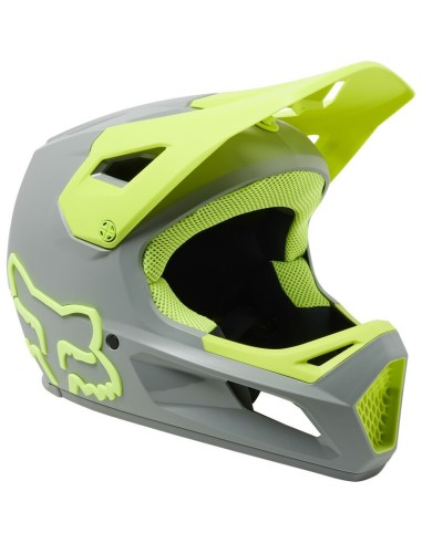 Casco Fox Rampage Ceshyn Gris/Amarillo Fluor