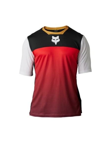 Jersey Manga Corta Fox Defend Aurora Negro/Blanco