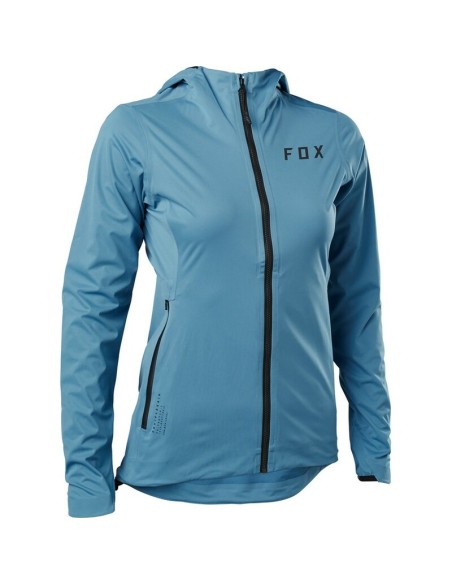 Chaqueta Impermeable Mujer Fox Flexair Azul Claro