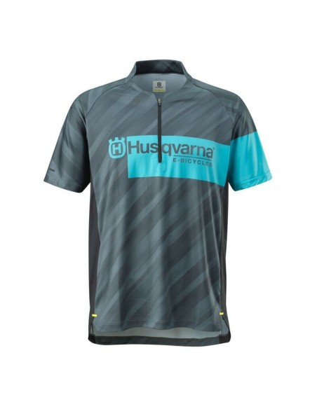 Jersey Manga Corta Husqvarna Discover Gris/Azul
