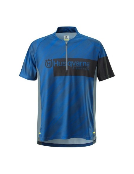 Jersey Manga Corta Husqvarna Discover Azul/Negro