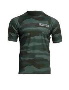Jersey Manga Corta Thor Assist MTB Camo Verde
