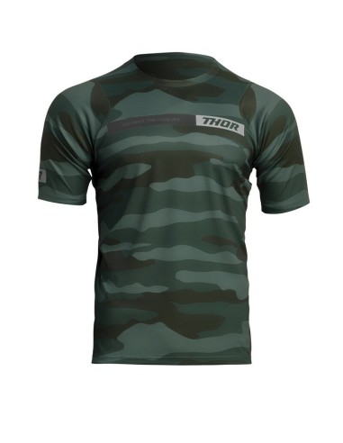 Jersey Manga Corta Thor Assist MTB Camo Verde