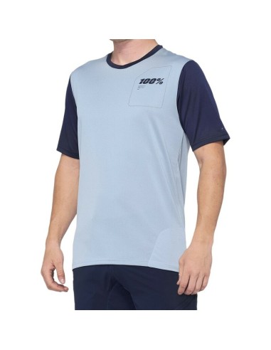Jersey Manga Corta 100% Ridecamp Azul