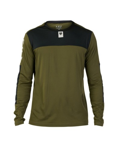 Jersey Fox Head Defend Verde Oliva