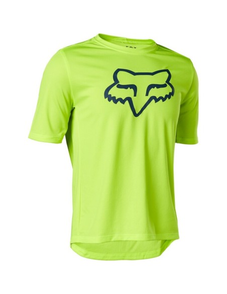 Jersey Manga Corta Infantil Fox Ranger Amarillo Fluor