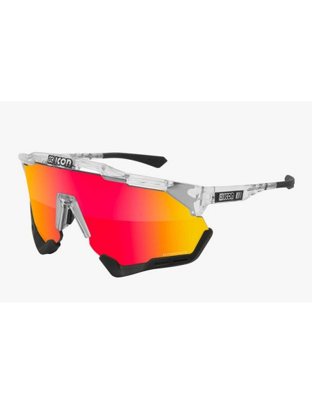 Gafas Scicon Aeroshade XL Crystal Lente Multiespejo Rojo