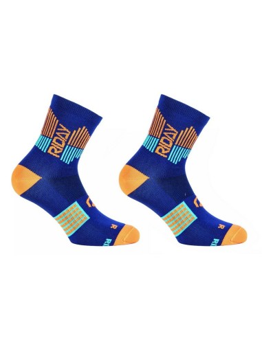 Calcetines Cortos Riday Light Azul/Naranja